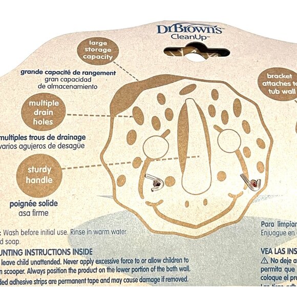 Dr Browns Dino Scoop Bath Toys Organizer Triceratops Red Gray BPA Free Plastic - Picture 11 of 16